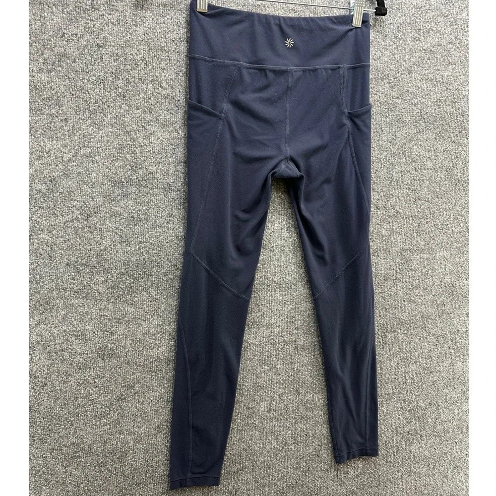 Athleta Girl High Rise Stash Your Treasures Tight Navy Blue Leggings XL 14